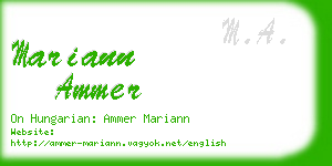 mariann ammer business card